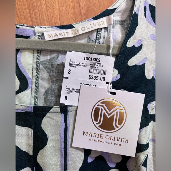 Marie Oliver green and White Temma Linen Dress - Picture 2 of 4